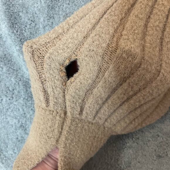 Aerie Tan Rib Knit Scoop Neck Long Sleeve Sweater Fall Winter Cozycore Size XXS - Picture 9 of 10